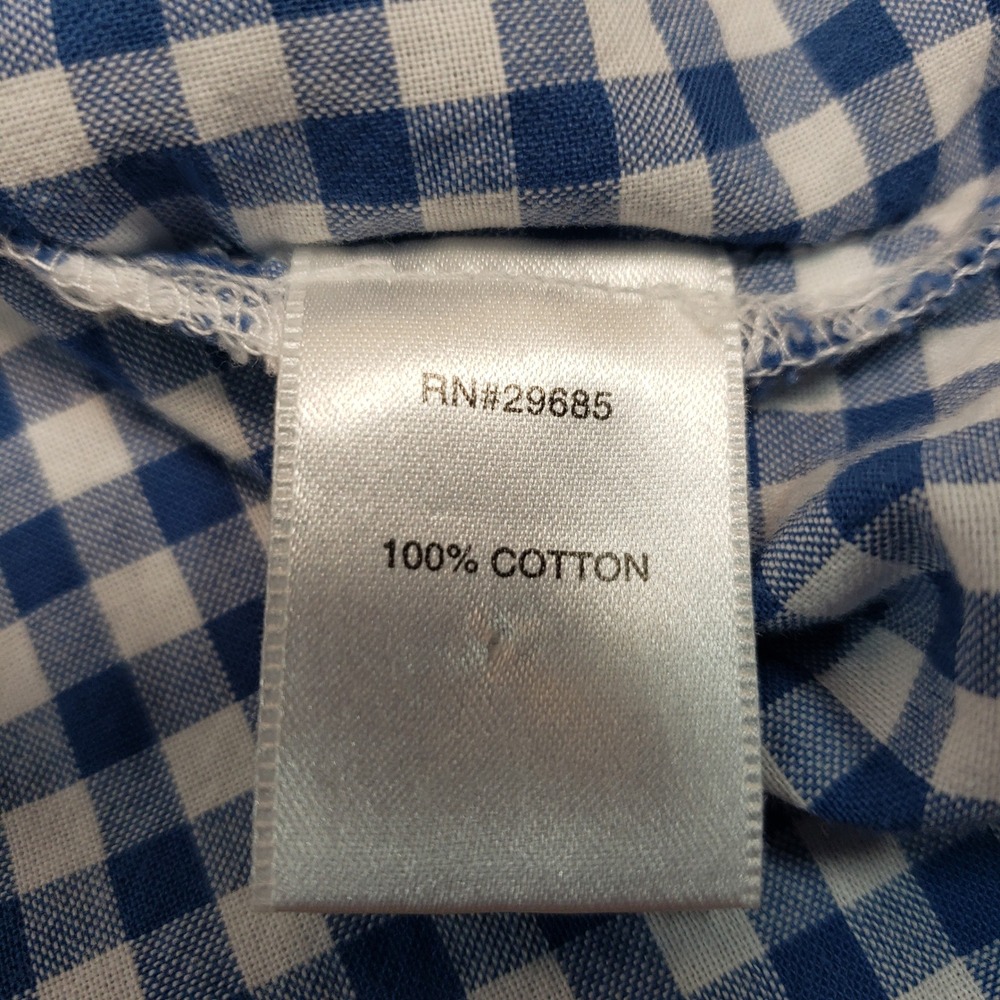 Pendleton Blue White Gingham Check Button Down Sh… - image 4